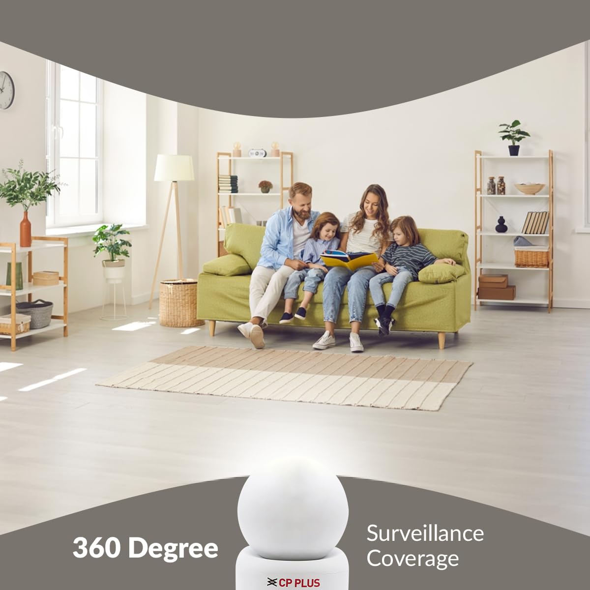 CP PLUS 2MP Smart Wi-fi CCTV Camera | 360° & Full HD Home Security | Full Color Night Vision | 2-Way Talk | Advanced Motion Tracking | SD Card Support