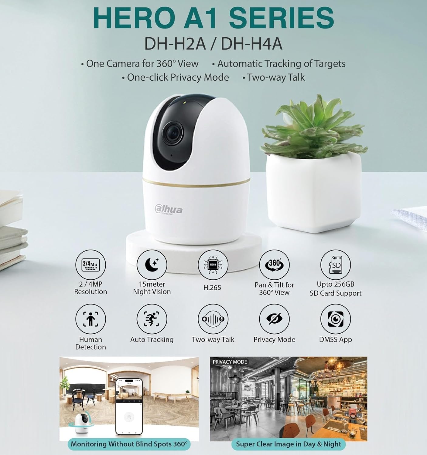 š· Dahua Hero A1 ā 2MP WiFi PT Smart Camera Pan-Tilt AI Indoor Surveillance | Smart. Secure. Seamless.