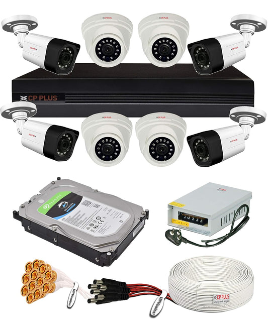 CP PLUS Full HD 8 CCTV Camera Full Setup Price