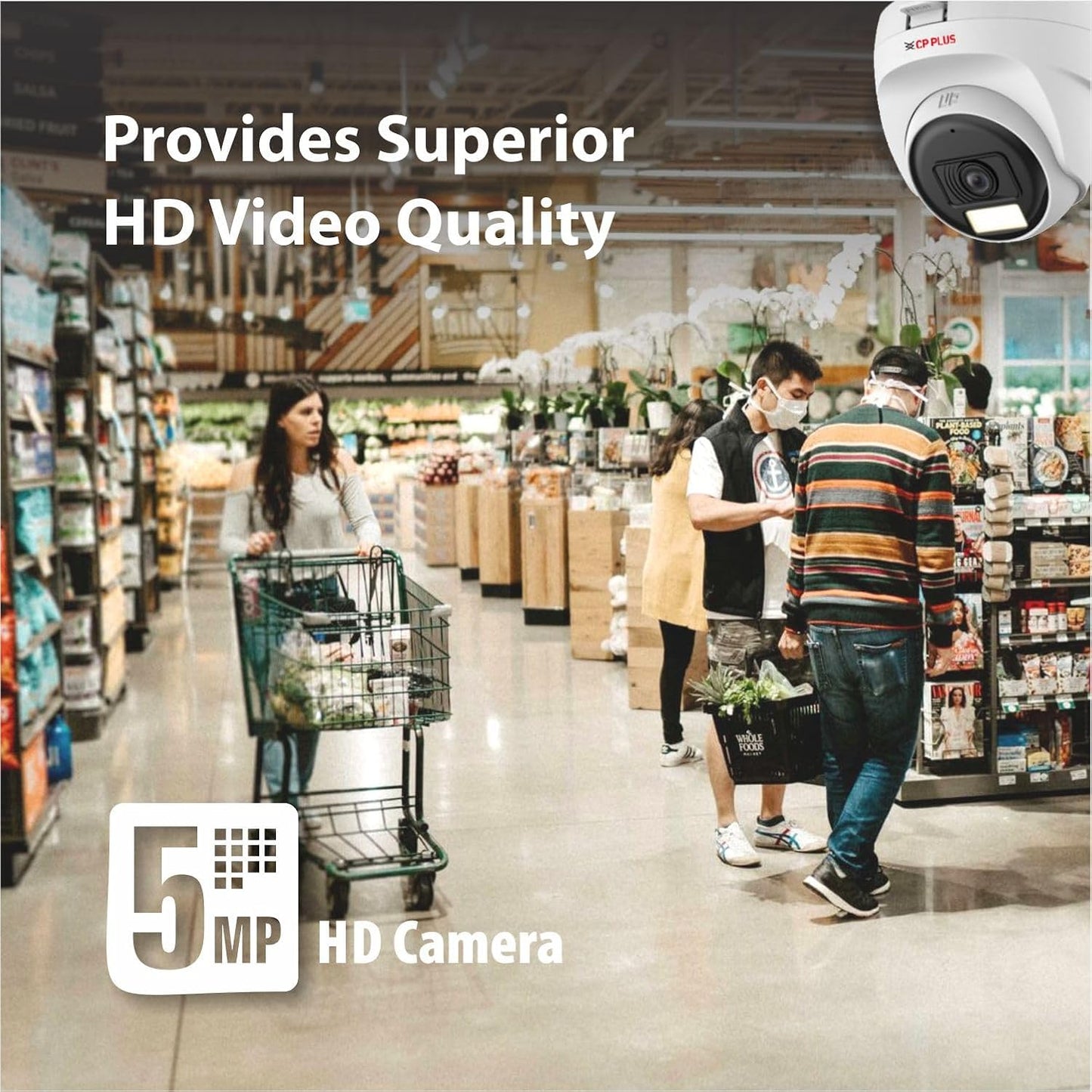 π CP Plus 5MP Dual Light Dome Camera β CP-URC-DC51PL3C-L