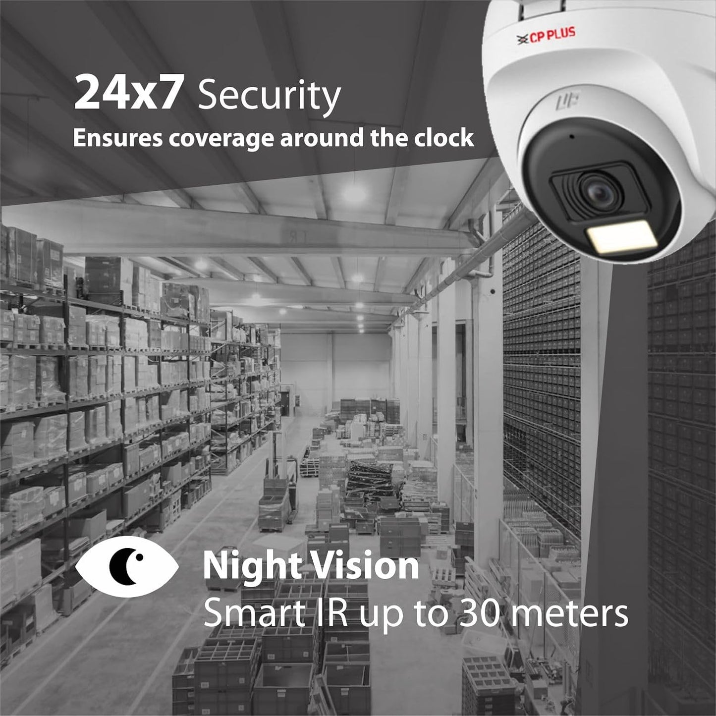 π CP Plus 5MP Dual Light Dome Camera β CP-URC-DC51PL3C-L