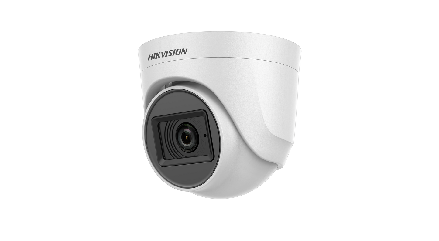Hikvision security camera on a white background