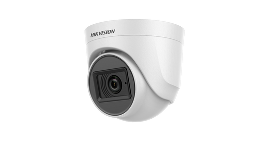Hikvision security camera on a white background