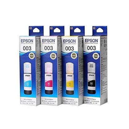 Epson 003 65 ml for Eco Tank Ink Bottle combo pack (yellow, Black, cyan, magenta)