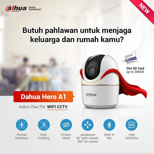 📷 Dahua Hero A1 – 2MP WiFi PT Smart Camera Pan-Tilt AI Indoor Surveillance | Smart. Secure. Seamless.