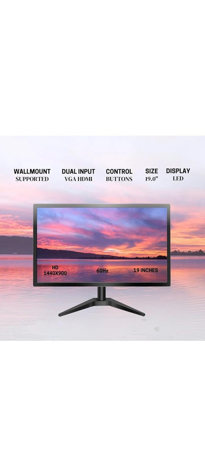 Core i5 (8 gb RAM, 256 GB SSD) Desktop Computer Set with RGB Case, (19-inch Monitor), Keyboard and Mouse, WiFi and Bluetooth