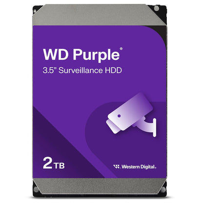 WD Purple 2TB SATA Surveillance Hard Drive | 24x7 Recording | CCTV DVR/NVR Ready