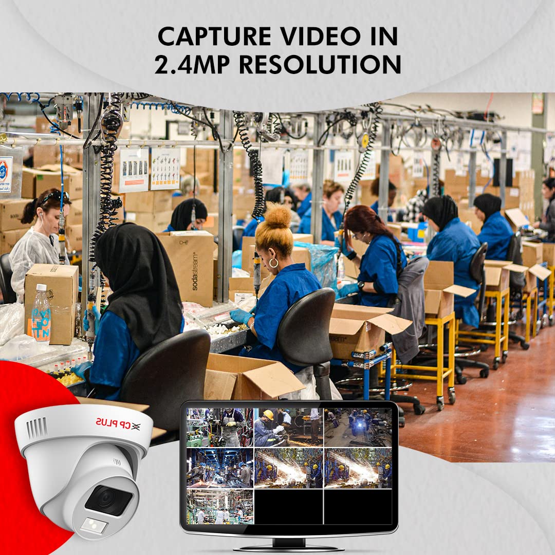 🌈 CP Plus 2.4MP Full-Color Guard+ Dome CCTV Camera (CP-GPC-DA24PL2C-SE)