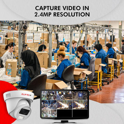 🌈 CP Plus 2.4MP Full-Color Guard+ Dome CCTV Camera (CP-GPC-DA24PL2C-SE)