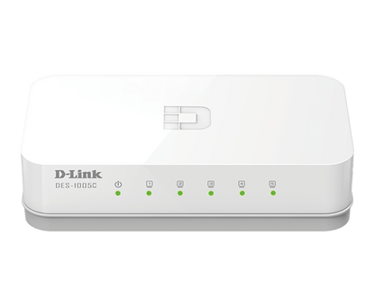 D-Link 5 Port Switch DES-1005C  10/100 Mbps Unmanaged Desktop Switch