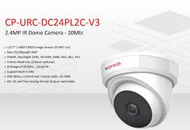 CP Plus 2.4MP IR Dome Camera - 20Mtr. -CP-URC-DC24PL2-V3
